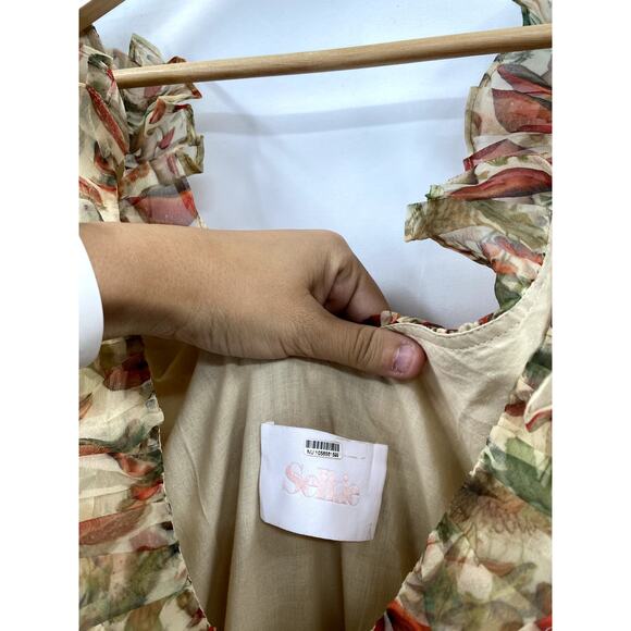 Selkie 2X The Elfin mushroom Ruffle Maxi Dress - Picture 5 of 10